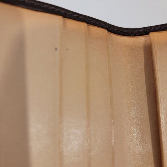 Coach Brown Signature Embossed Leather Trifold Wallet - Picture 10 of 10